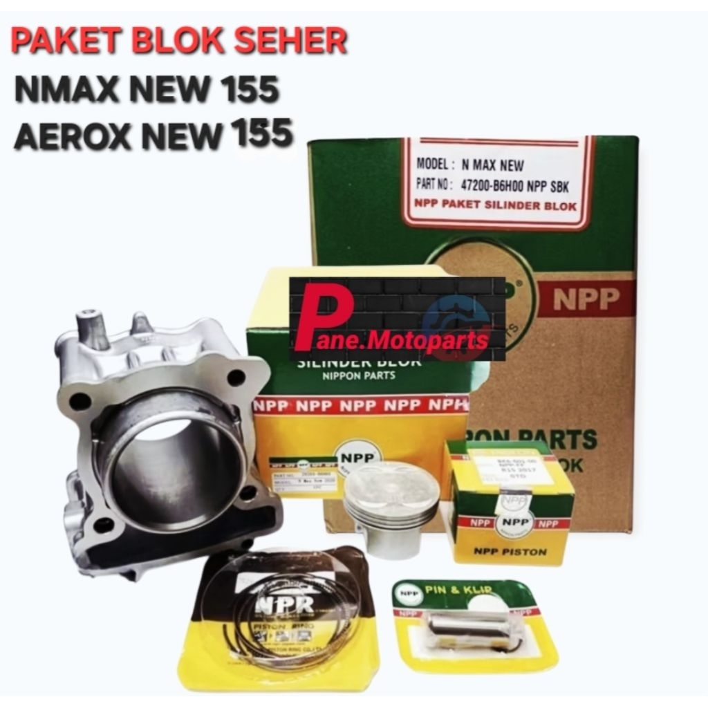NPP PAKET BLOK SEHER SILINDER BLOK BORING N-MAX NEW AEROX NEW 155 NMAX NEW 155 BEST QUALITY