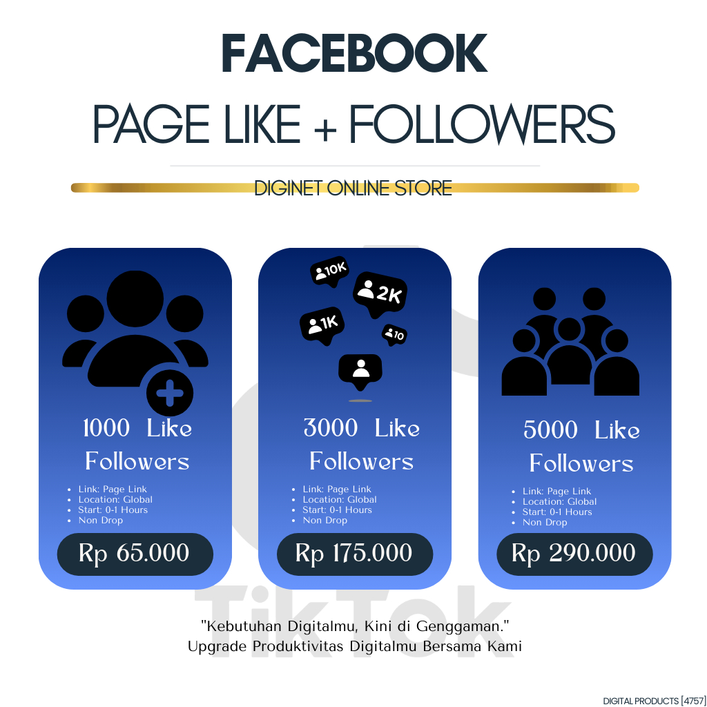 Promo FB Page Like + Followers GLOBAL 10K | Followers Aktif | BERGARANSI | DNP4757