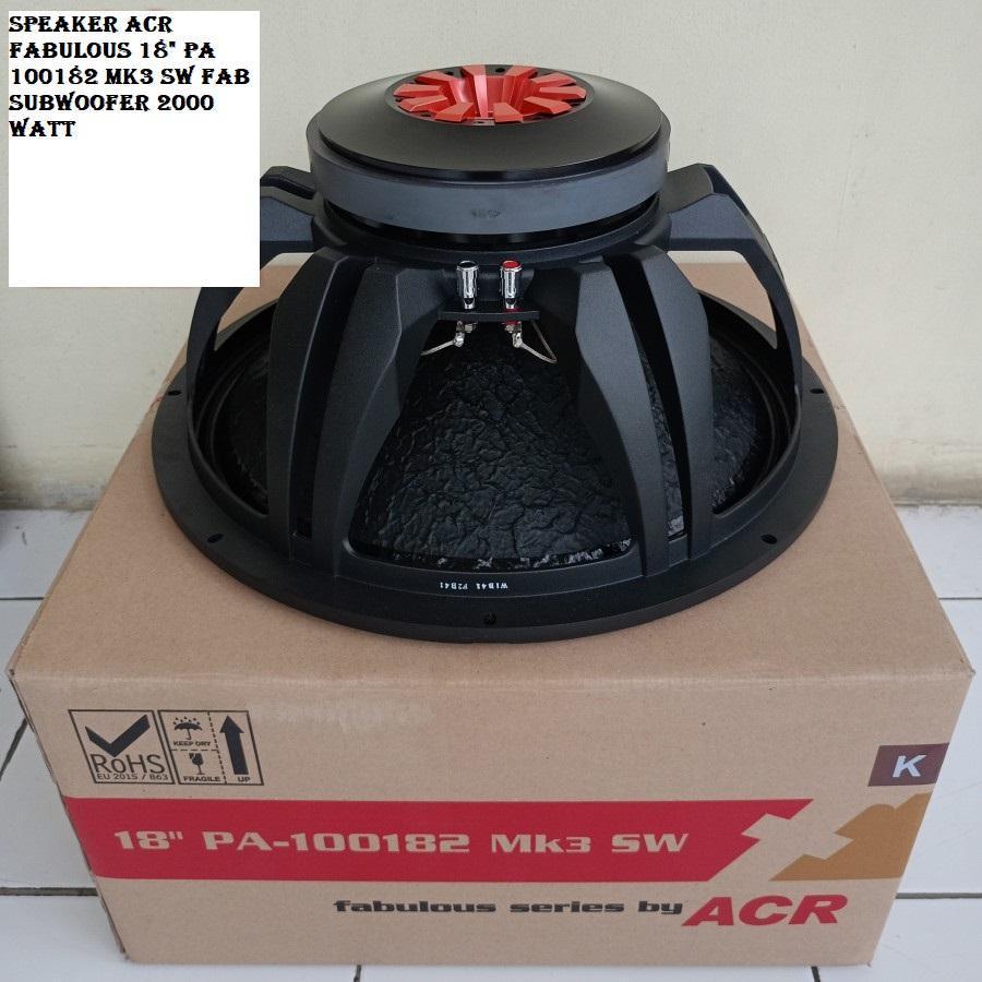 SPEAKER ACR FABULOUS 18" PA-100182-MK2 1300Watt / PA-100182-MK3 2000Watt SW FAB SUBWOOFER
