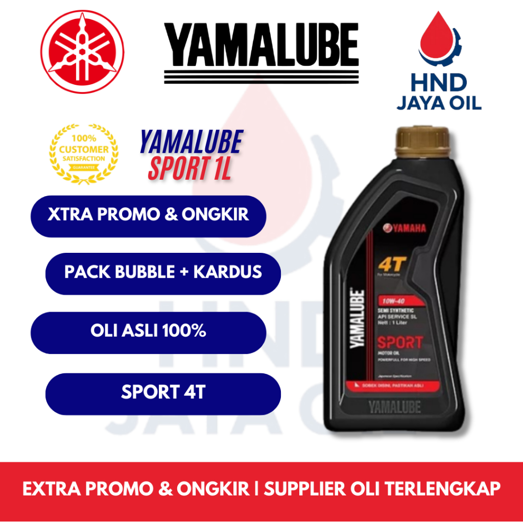 Oli Yamalube Sport 4T 1L SAE 10W-40 Kemasan Terbaru