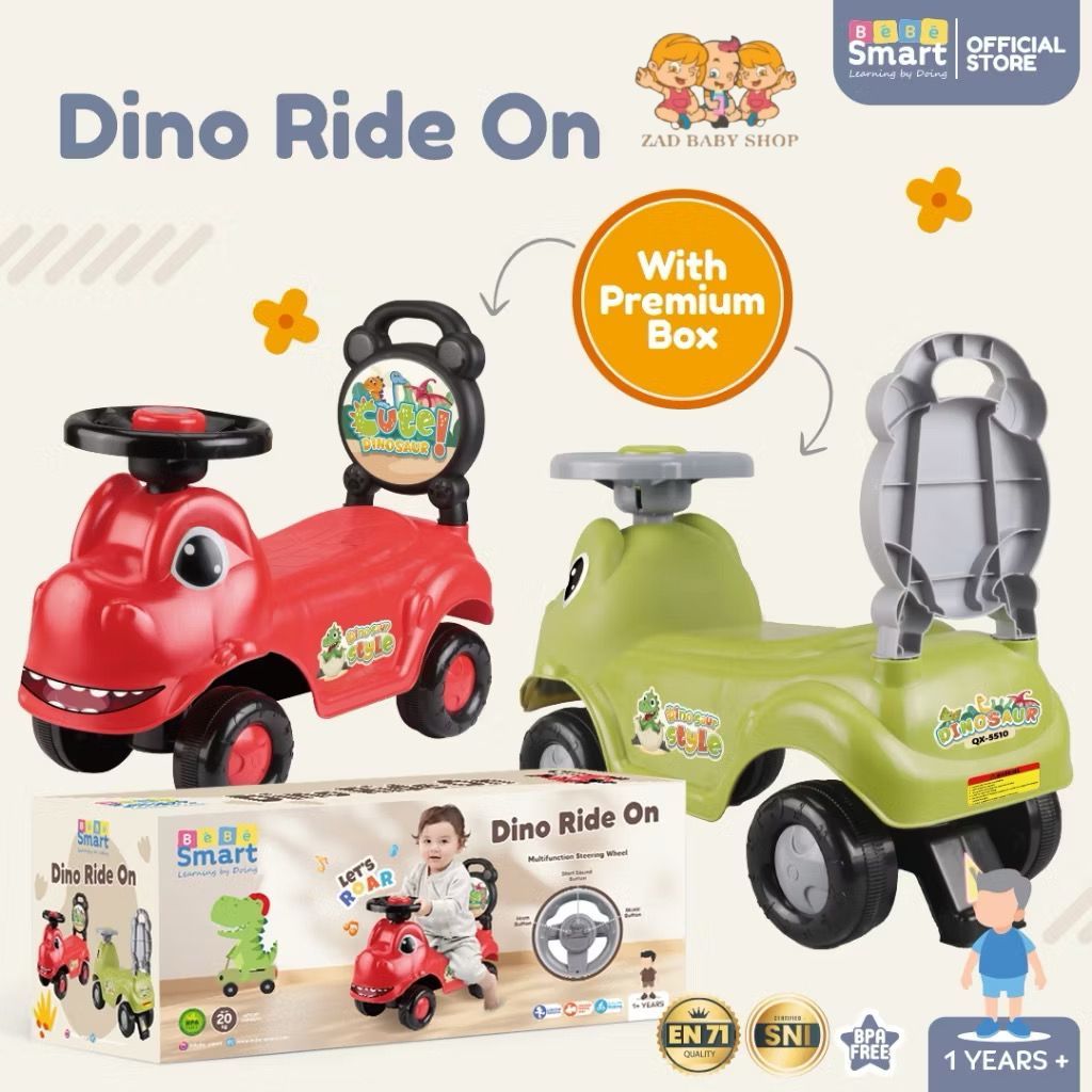 Mobil Anak Bisa Dinaiki | BEBE SMART Dino Ride On | Mainan Anak | Mobil Mobilan | Mainan Mobil Musik