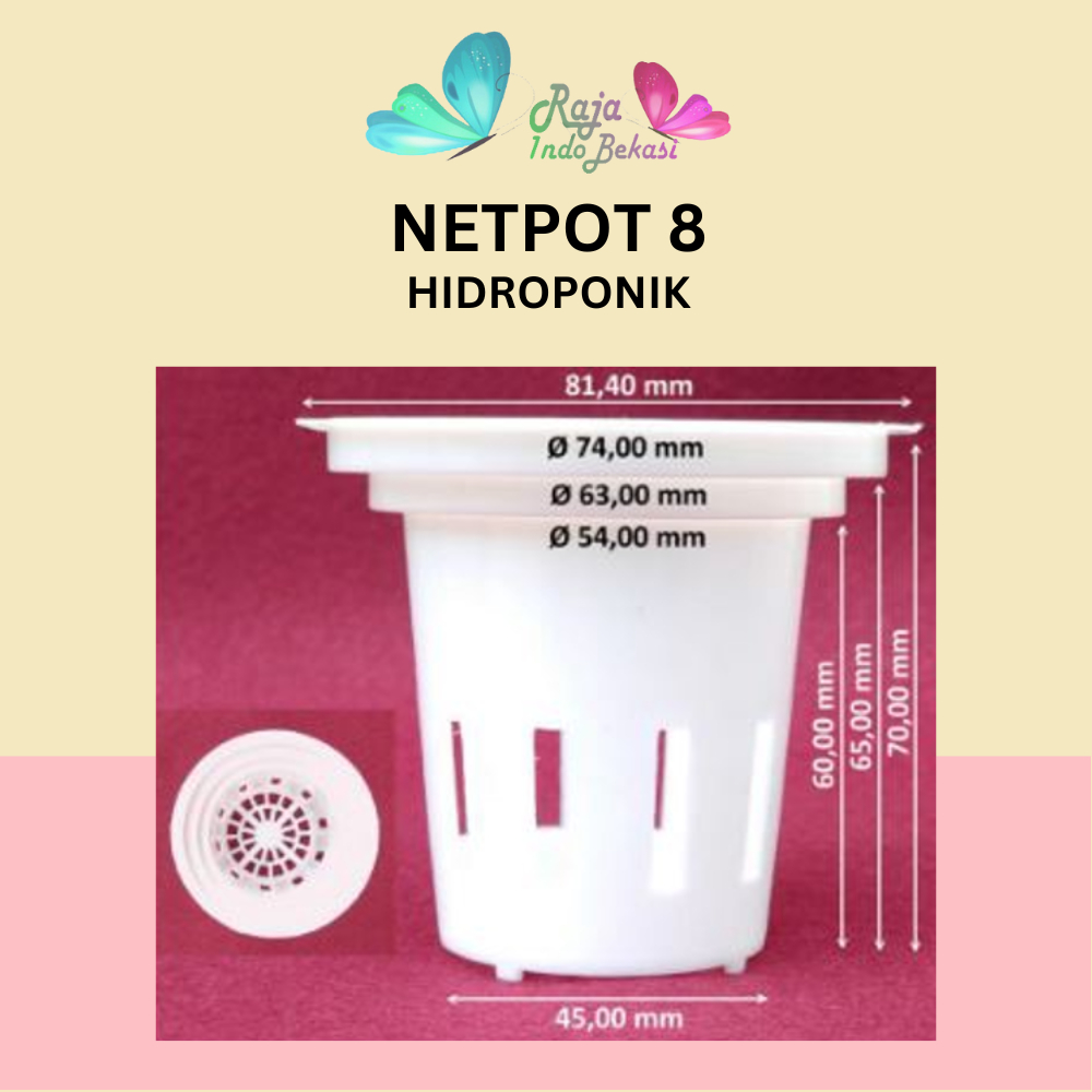 Netpot  8 cm Netpot Hitam Putih Netpot Hidroponik Netpot Satuan Netpot 5 7 6 8 10 Hitam Putih Netpot