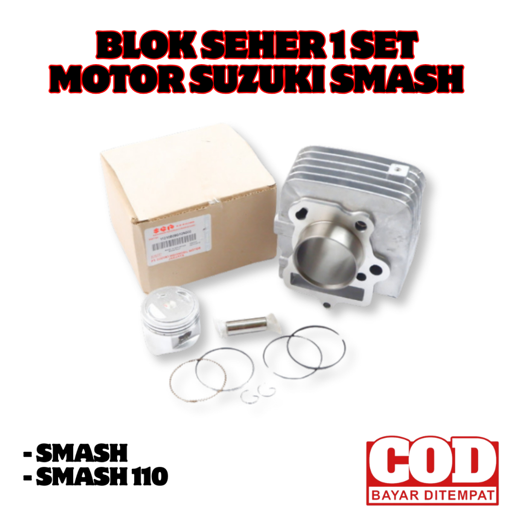 Blok Seher 1 Set Motor Suzuki Smash / Blok Mesin Smash 110 - 11210B09G10N000 ori onderdil