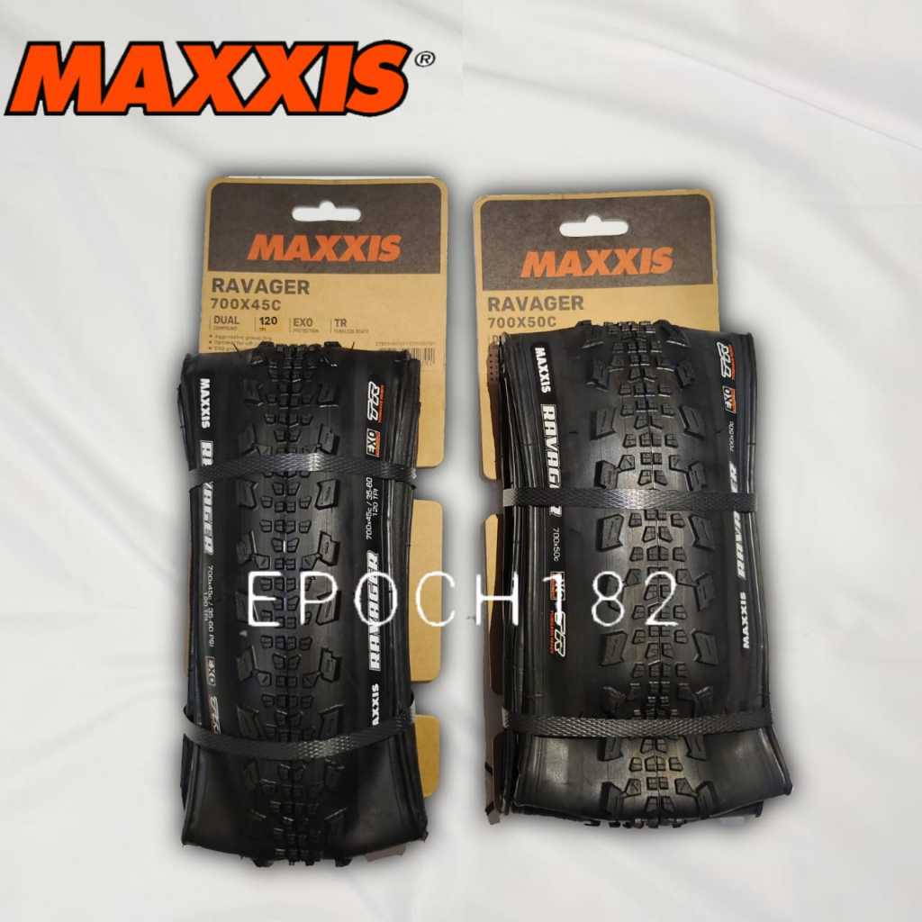 Ban Luar Sepeda Maxxis Ravager 700 x 40C, 700 x 45C & 700 x 50C Black EXO TR Kevlar