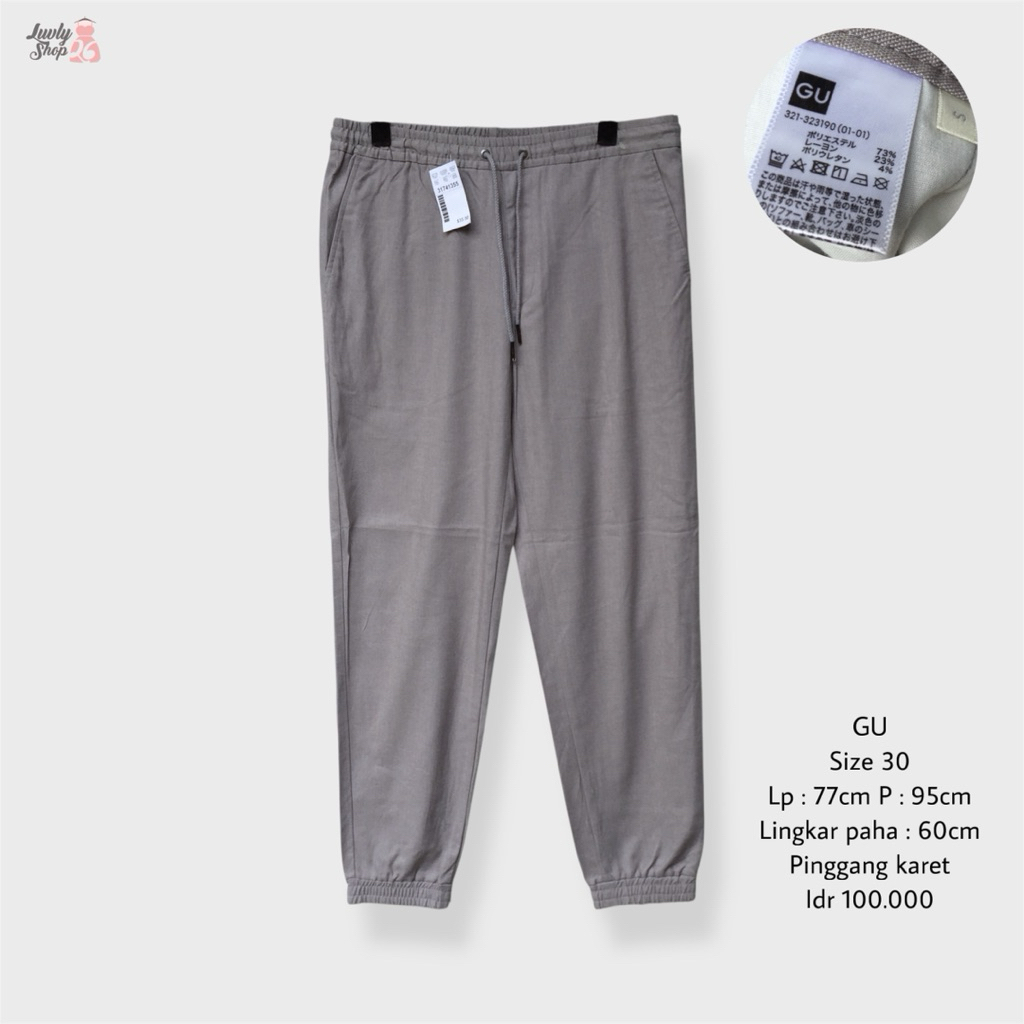 gu by uniqlo celana jogger pants