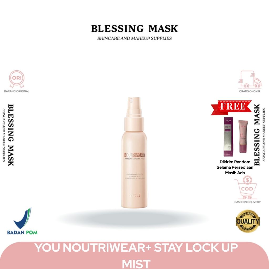 YOU NoutriWear+ Makeup Stay Lock Mist | Setting Spray | Oil Control | Hydrating & Nourishing | Tahan
