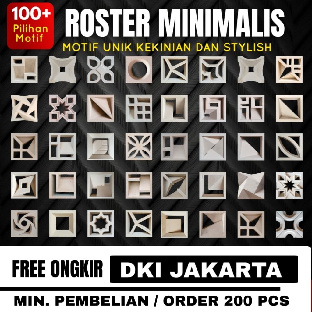 Roster Beton Motif Minimalis Dki Jakarta