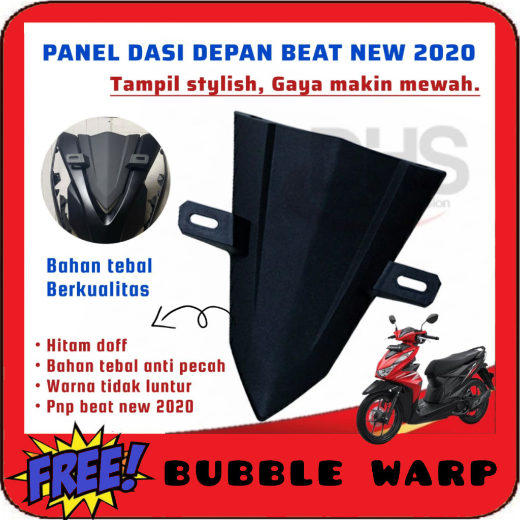 Cover Tameng Depan Beat 2020 2021 2022 / Cover Dasi Plat Depan Honda Beat Deluxe Beat Street