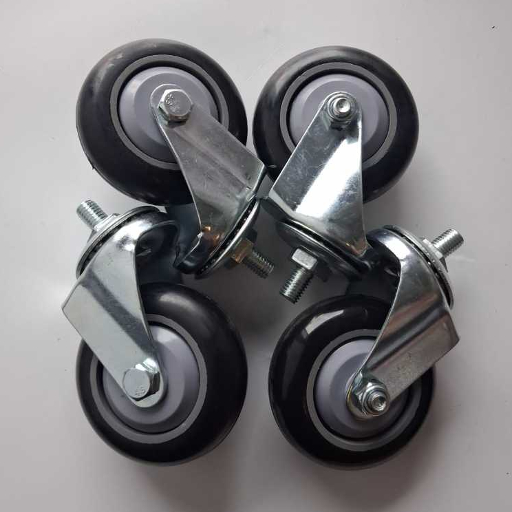 Roda 3 Inch 1 Set (4 Biji) Untuk Troli Belanja anak Shopping Trolley Wheel 3 Inci