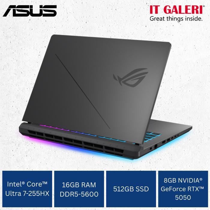 ASUS NB ROG STRIX G G615LH-I7N55C6G-HM 90NR0LH1-M000T0 ULTRA 7-255HX/16GB/512GB SSD/RTX5050 8GB/16.0