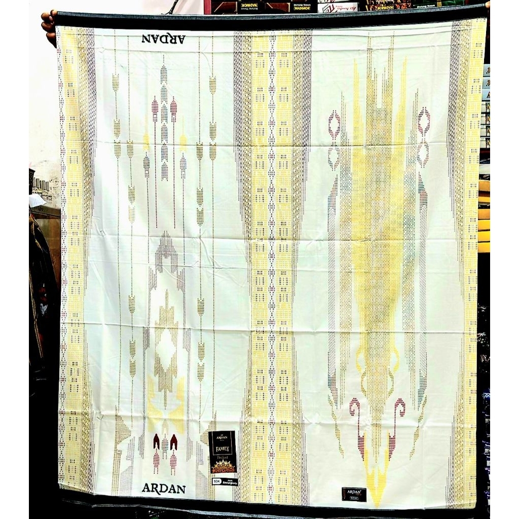 SARUNG ARDAN PREMIUM PUTIH MOTIF