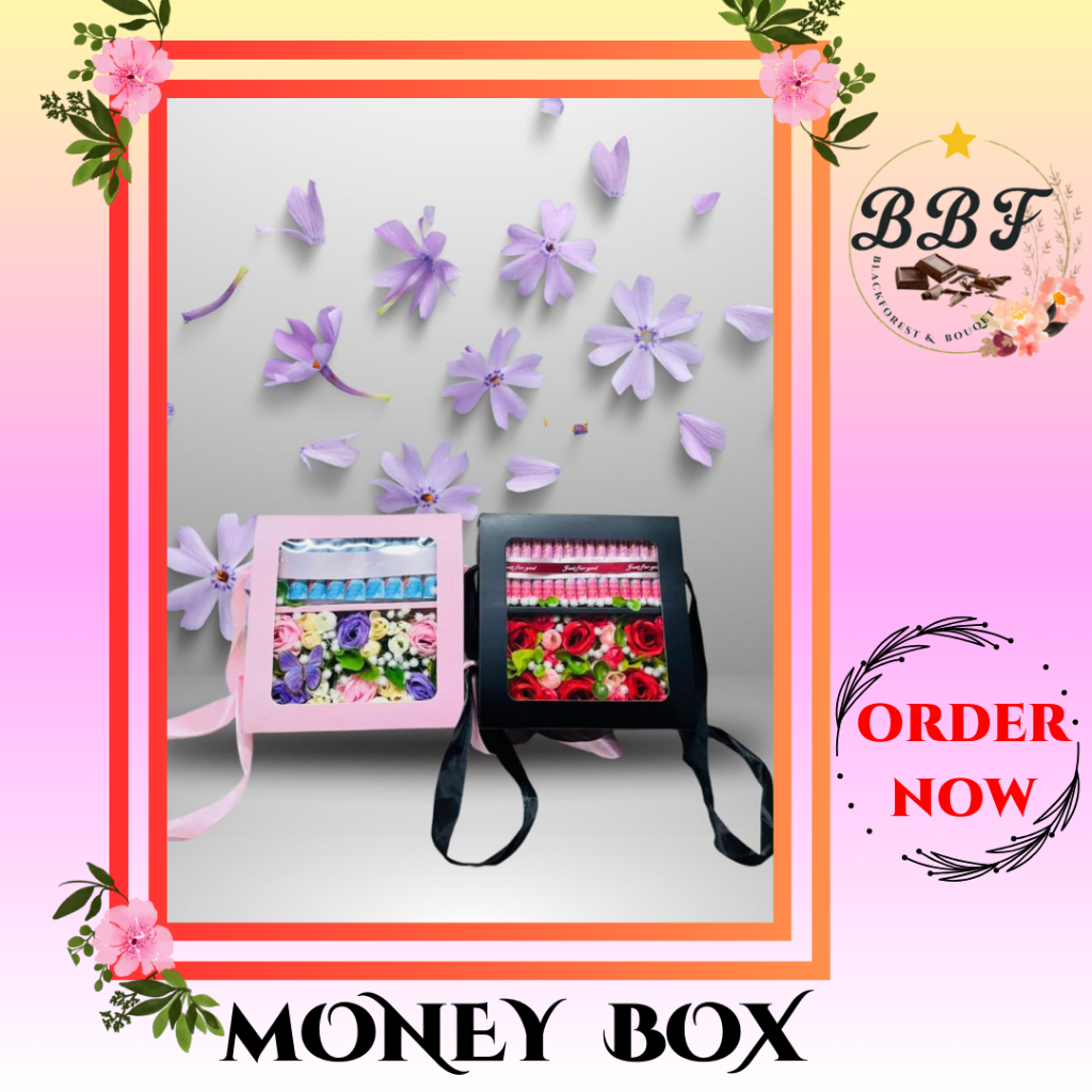 Money Box / Flower Box Money / Gift Box Money / Box Uang / Hadiah Ulang Tahun / Kado money Box