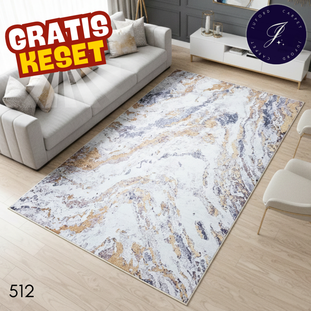 Karpet Lantai Aesthetic Minimalis 180x250 200x300 120x200 cm Anti Slip Lembut Halus Juford Carpet