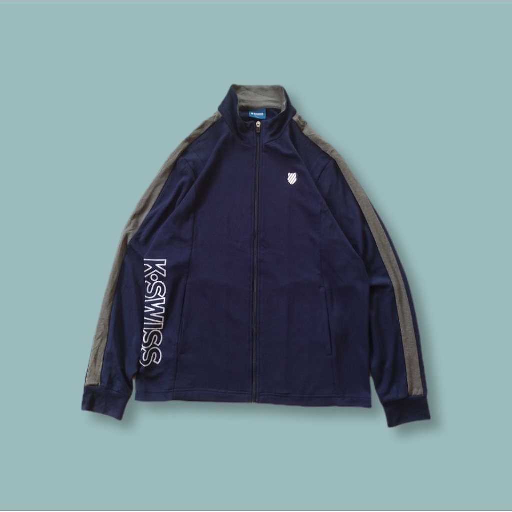 Jaket Tracktop Olahraga K-Swiss Navy Second M-L