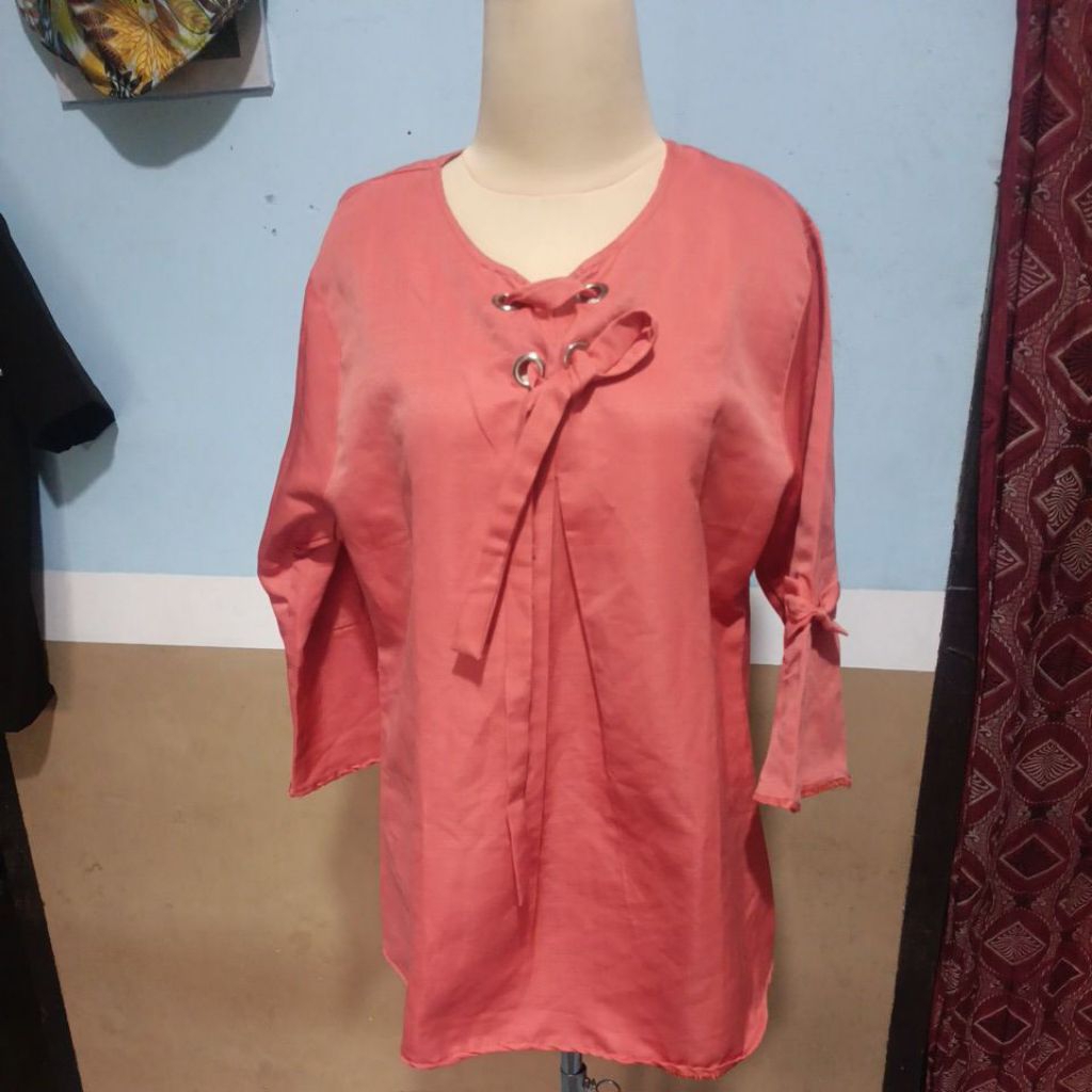 baju Atasan Blouse wanita orange