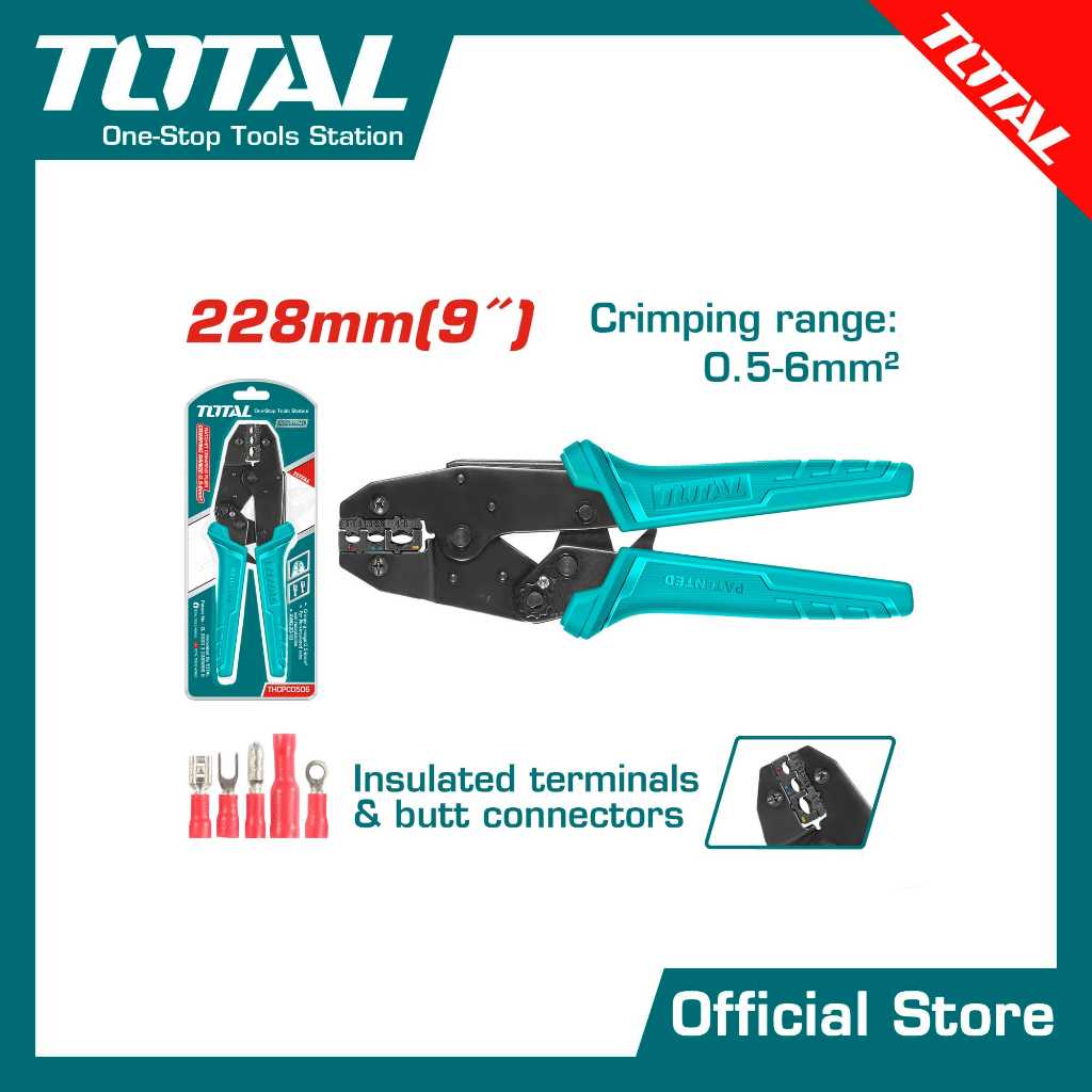 TOTAL Ratchet Crimping Plier THCPJ0506