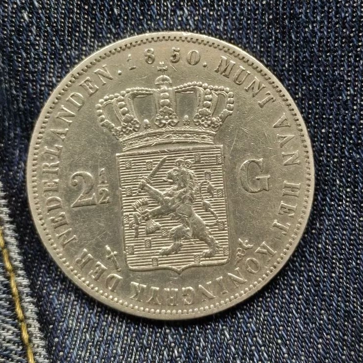 koin  Willem 3 belanda 1850 ori