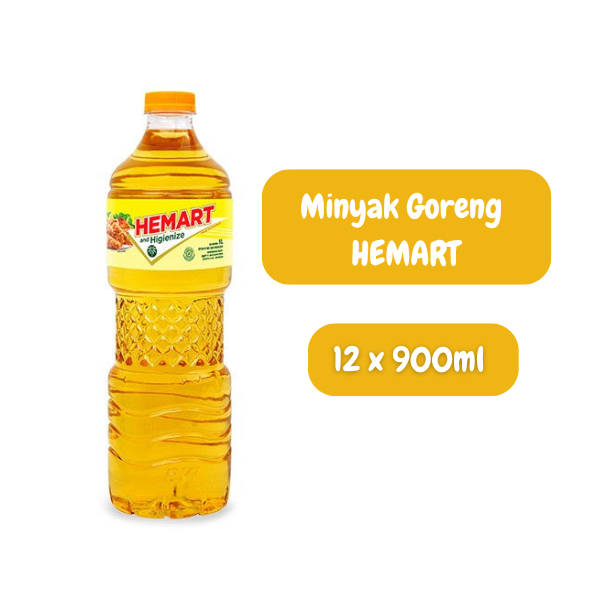 MINYAK GORENG HEMART 12X900ml [ KARTON ]