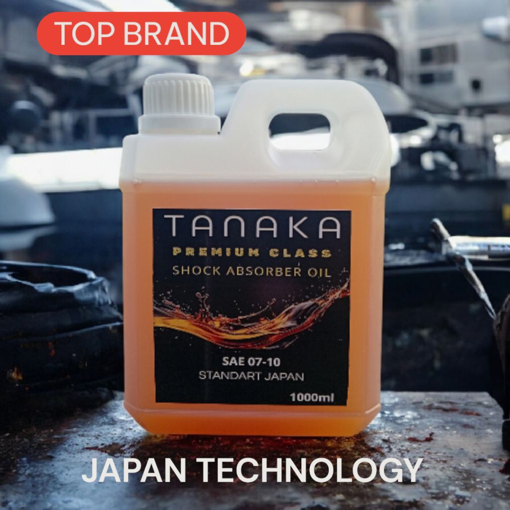 [ SUPER BRAND ] TANAKA PREMIUM OIL SHOCK BREAKER kemasan 1Liter untuk motor standart pabrikan JAPAN.