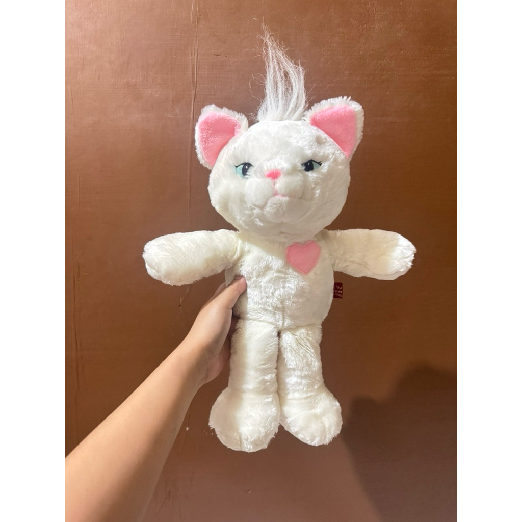 Boneka Karakter Kucing Putih Lucu size 36cm Original / Boneka Kucing Putih Kaki Panjang / Boneka Kuc
