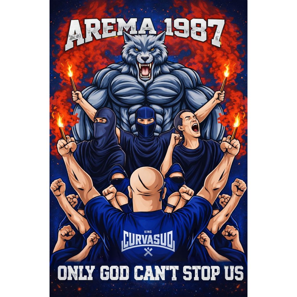 Giant Flag Arema Singo Edan ukuran 200x300