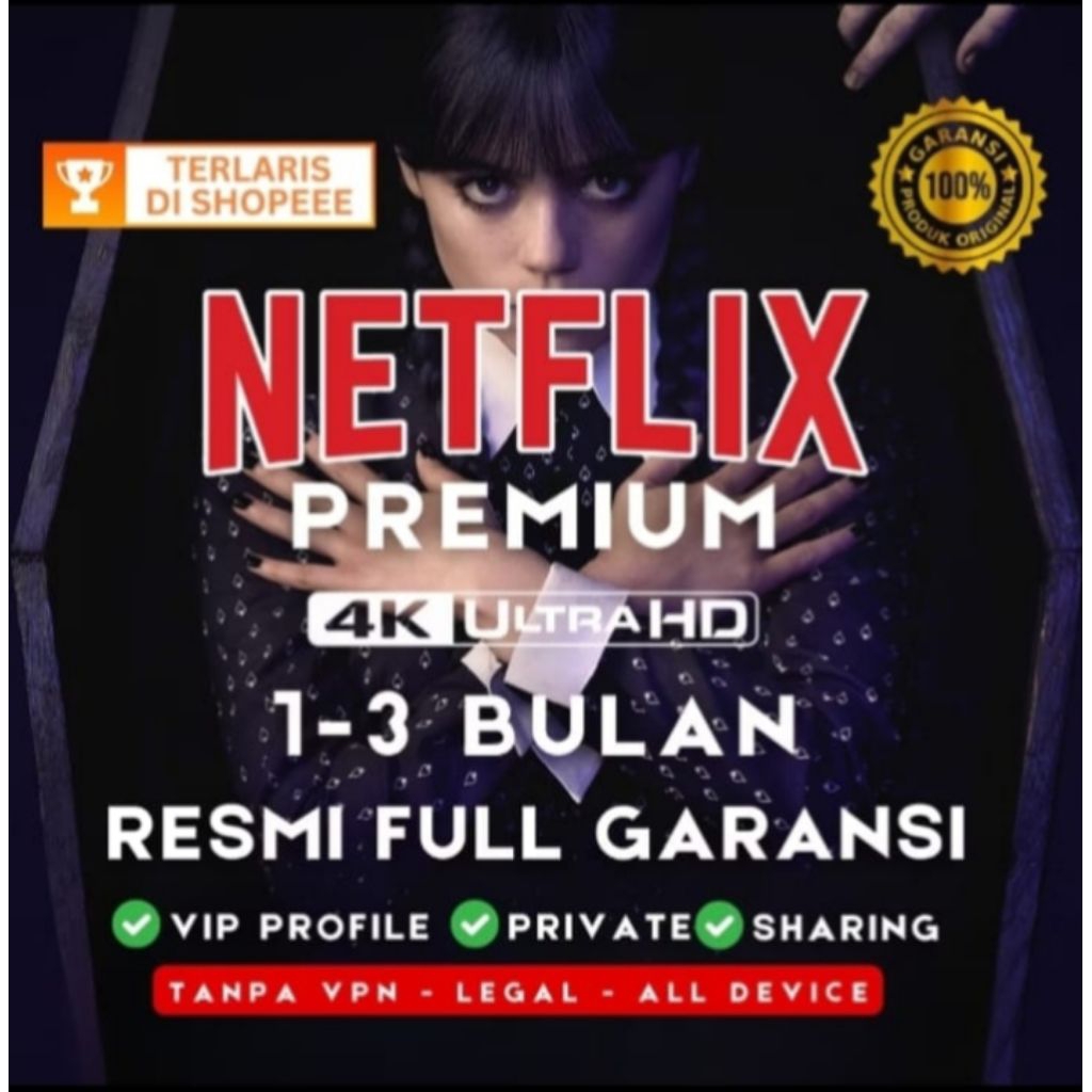 Netflix Premium 1 Bulan Private Noscreen Termurah