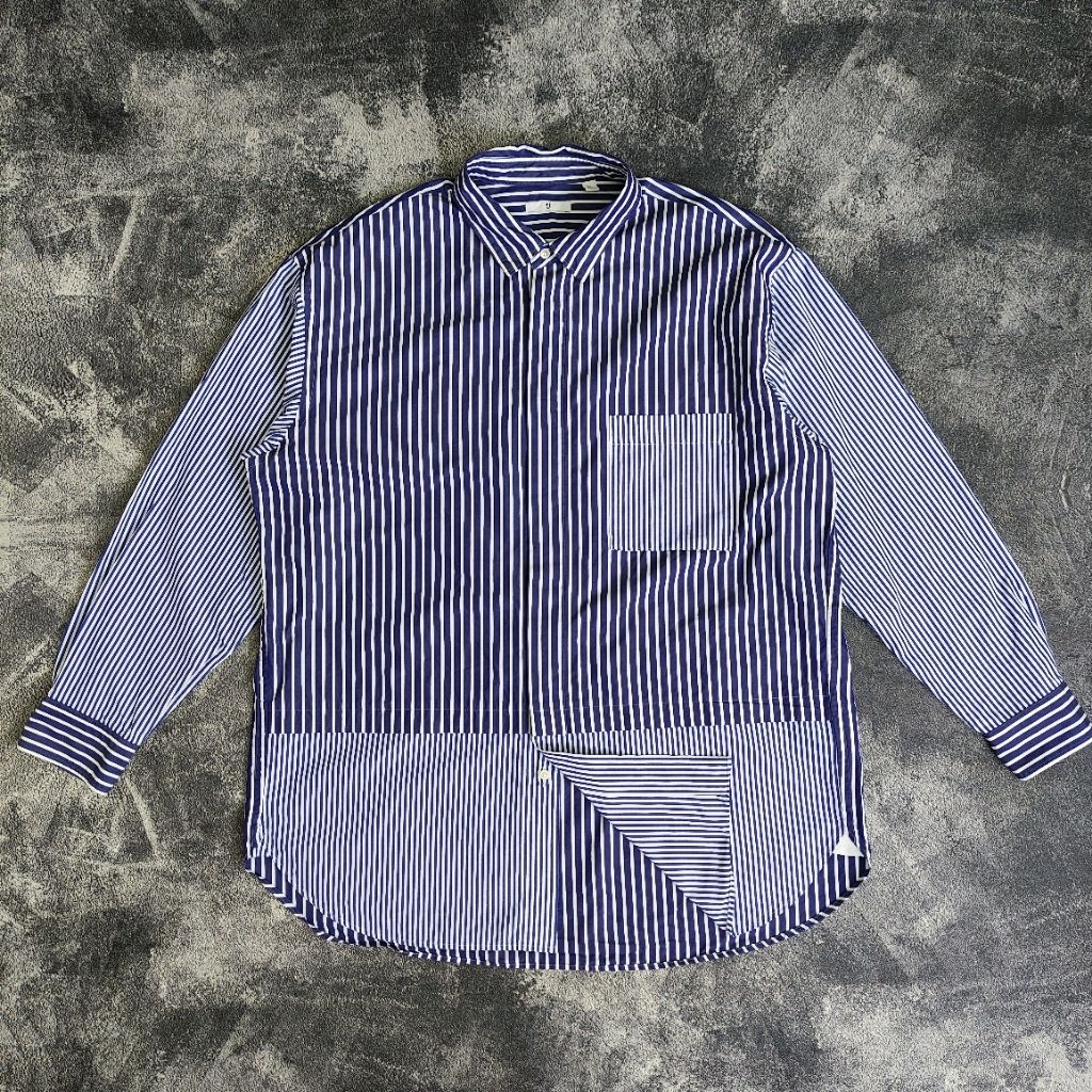 (XL) UNIQLO X Jill Sander Supima Cotton Stripe Oversized Shirt