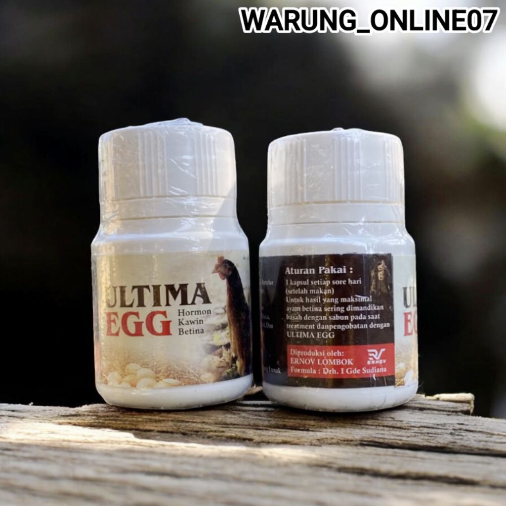 Ultima Egg & Ernov Obat Hormon Kawin New Formula Untuk Ayam Aduan Keturunan Dominan Jantan