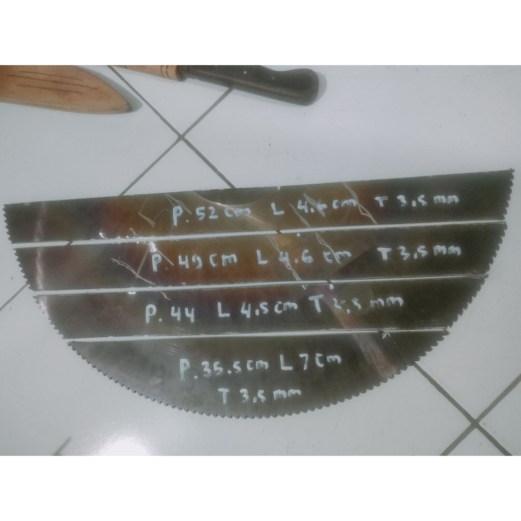 Bahan Pisau Dapur Mentahan Bahan Pisau Seset HSS Julia DM05