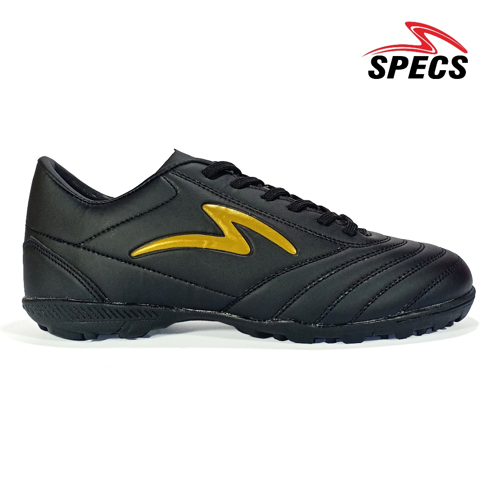 SEPATU FUTSAL WARNA HITAM GOLD BAHAN LENTUR KUALITAS PREMIUM-TAHAN LAMA-BISA COD TERSEDIA SIZE 39-44