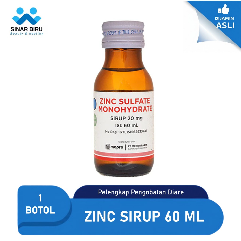 ZINC SULFATE SIRUP 60 ML ZINC SIRUP BAYI DAN ANAK SULFATE SIRUP 60 ML