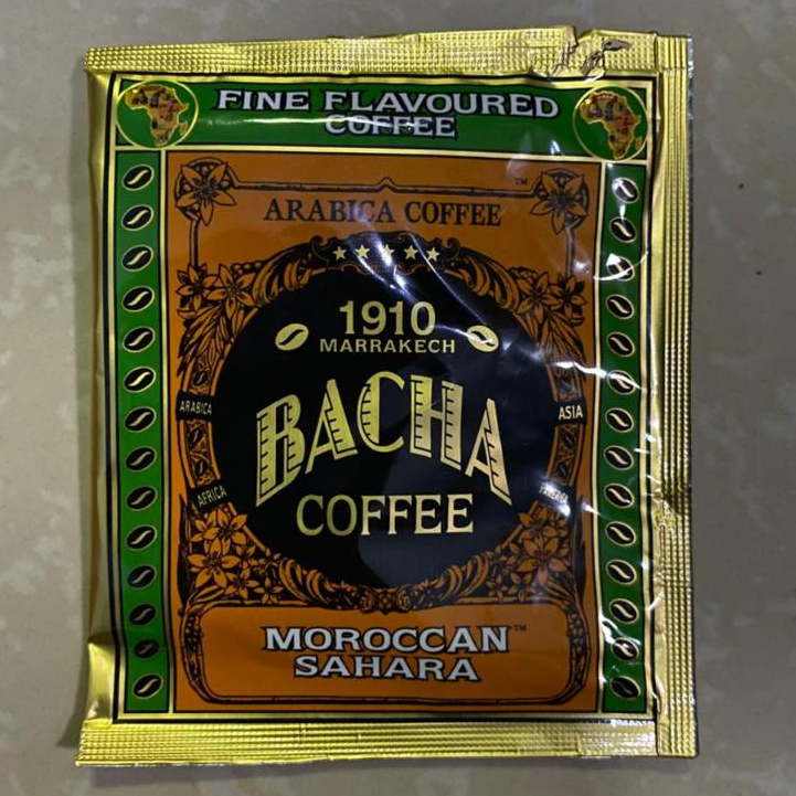 BACHA Coffee Arabica Coffee 12gr/pcs Moroccan Sahara, Fine Flavoured Coffee Bacha