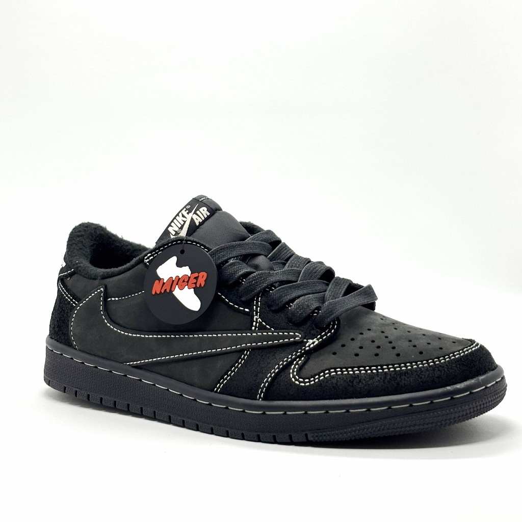 Air Jordan 1 Low x Travis Scott Black Phantom All Black Full Black Authentic