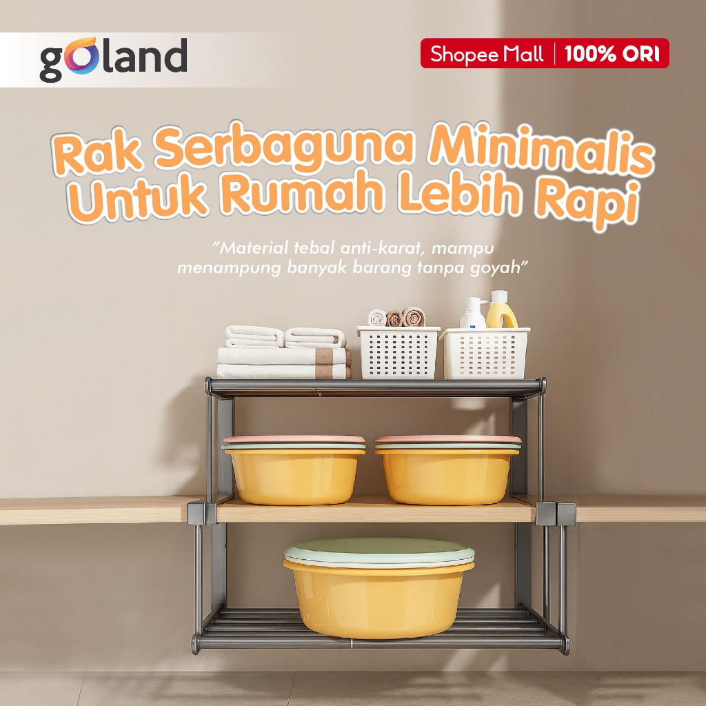 Rak Dapur Bawah Meja - Rak Gantung Bawah Meja - Rak Celah Lemari Serbaguna - Rak Besi Bawah Meja
