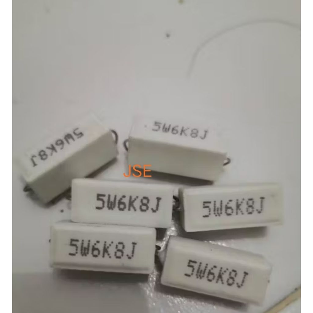 RESISTOR KAPUR 5 WATT 6K8 OHM PER 10 PCS