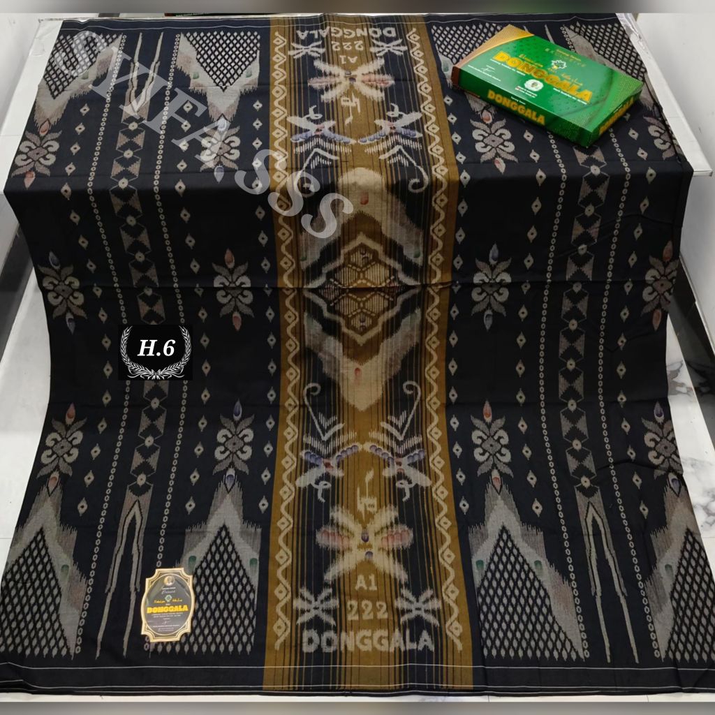 SARUNG DONGGALA DEWASA MOTIF GRADASI HITAM 3D TERBARU DARI PRODUK DONGGALA