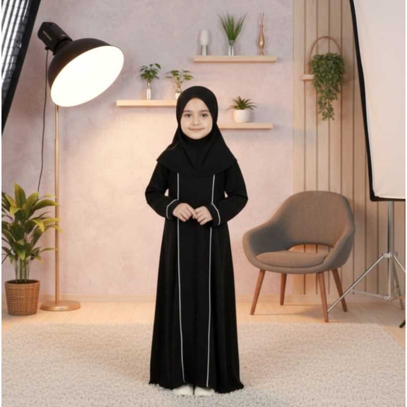 Abaya Anak Perempuan Lisbal 3 10 Tahun Pakaian Muslim Anak Perempuan Terbaru
