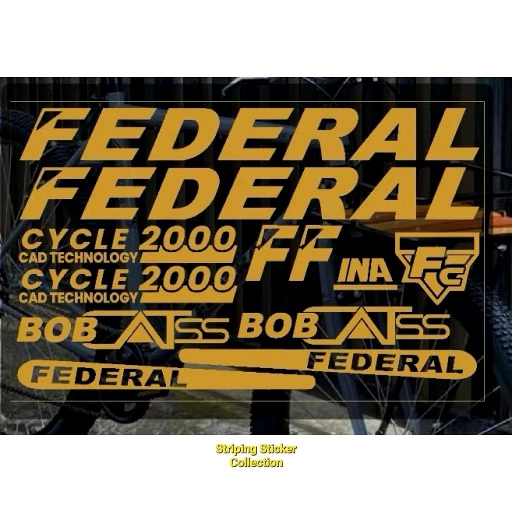 Sticker cutting sepeda Federal Bob Cat