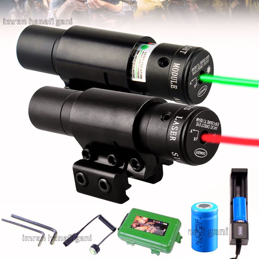 SNOKEY Laser Senapan Angin Jarak Jauh Warna Hijau Dot Scope Mount Rechargeable with Remote - SN-802