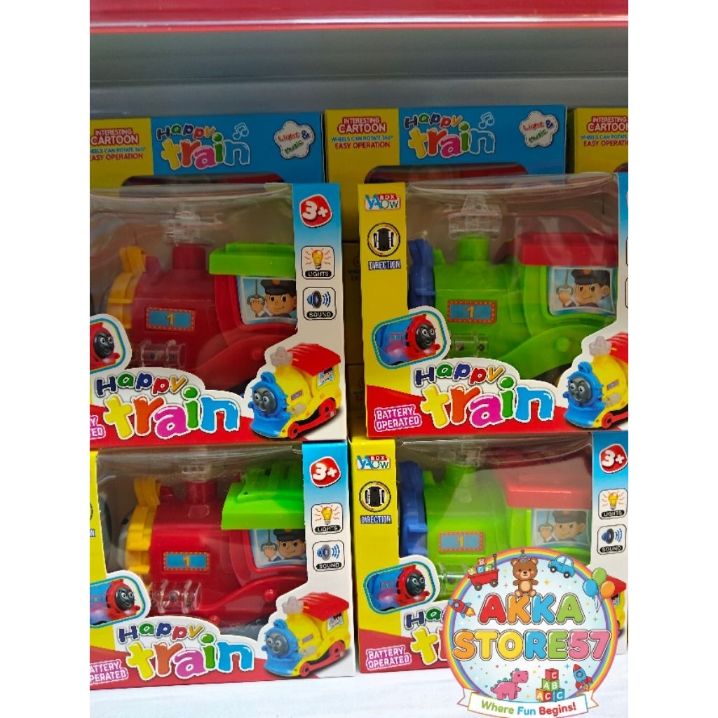 Mainan Anak Kereta Api Thomas Happy Train Musik Dan Lampu Bp.13 Warna Random