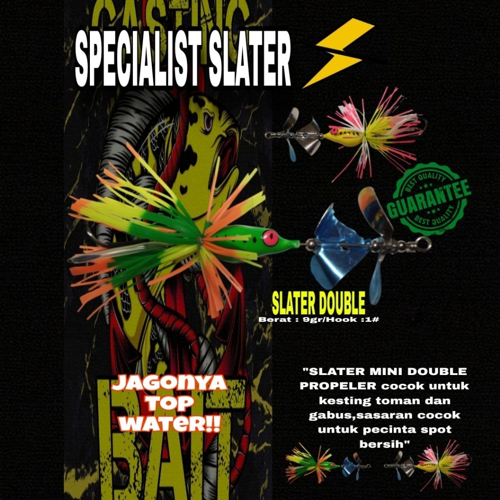 SLATER DOUBLE PROPALER,UMPAN CASTING TOMAN DAN GABUS