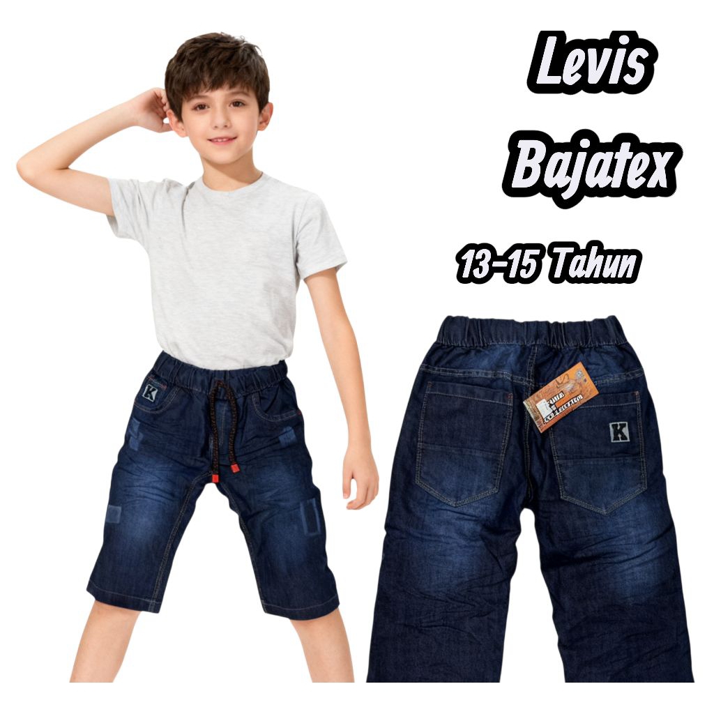 "Celana Pendek Jeans Anak Laki-Laki Levis Bajatex Usia 13-15 Tahun - Celana Jeans Anak Remaja"