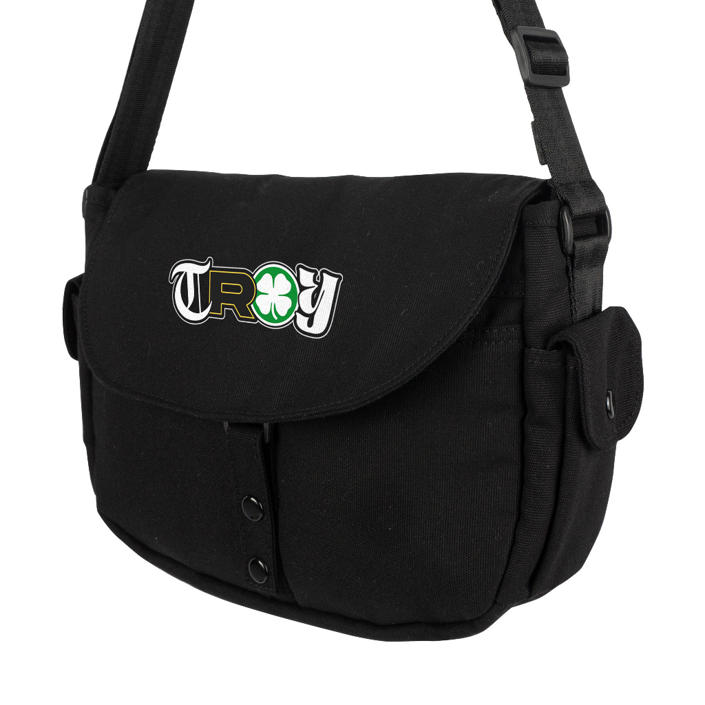 Troy Company Sling Bag Messenger Bag Leafe Ruin - Tas Selempang Hitam SBD 3421