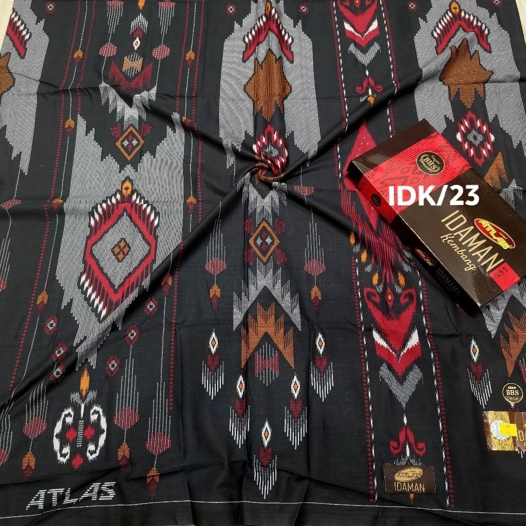 SARUNG ATLAS IDAMAN HARMONI ATLAS IDAMAN KEMBANG GOLD MOTIF BHS