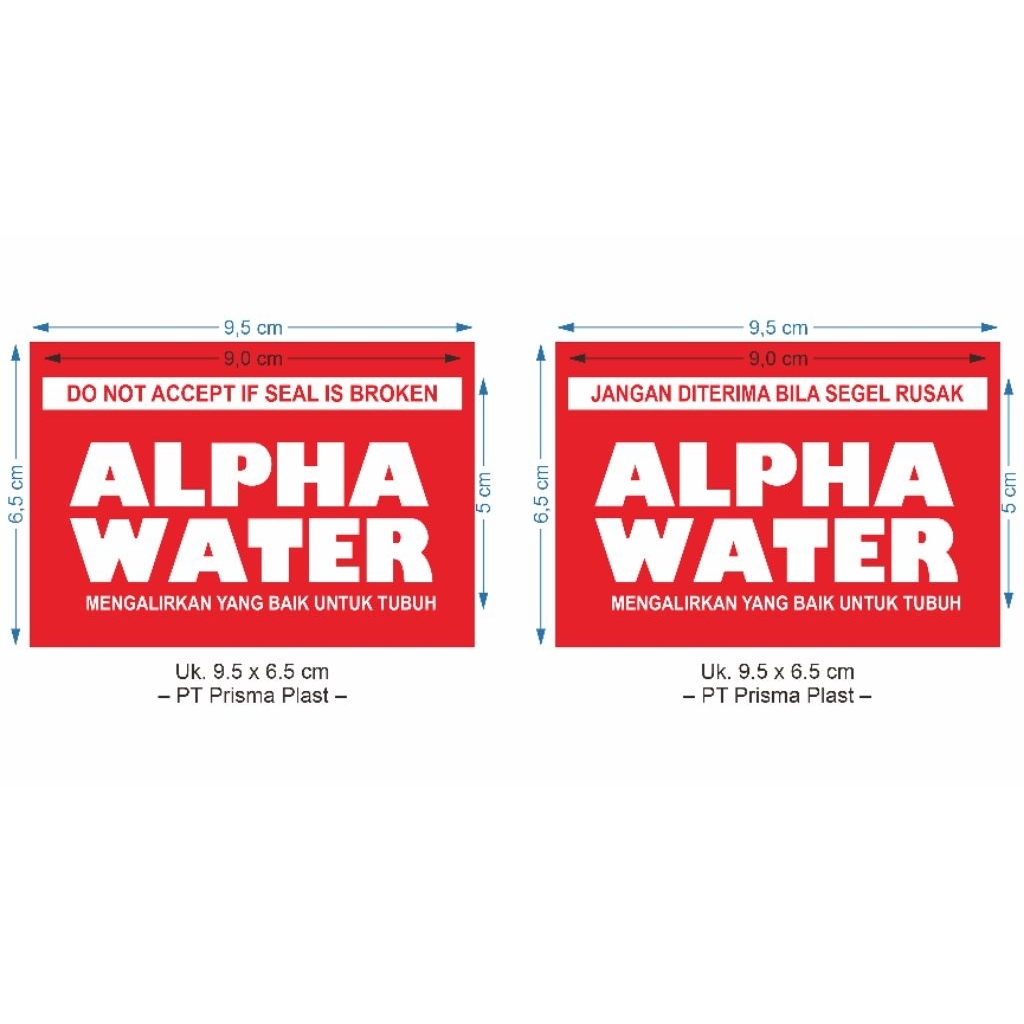 Segel Galon Custom Alpha Water