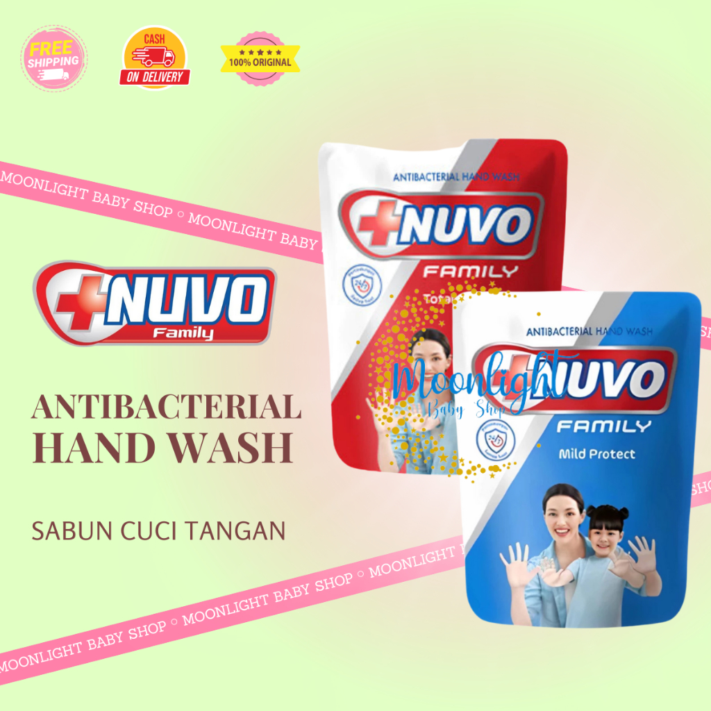 Nuvo Antibacterial Hand Wash 250ml - Total Protect & Mild Protect - Sabun Cuci Tangan Anti Bakteri