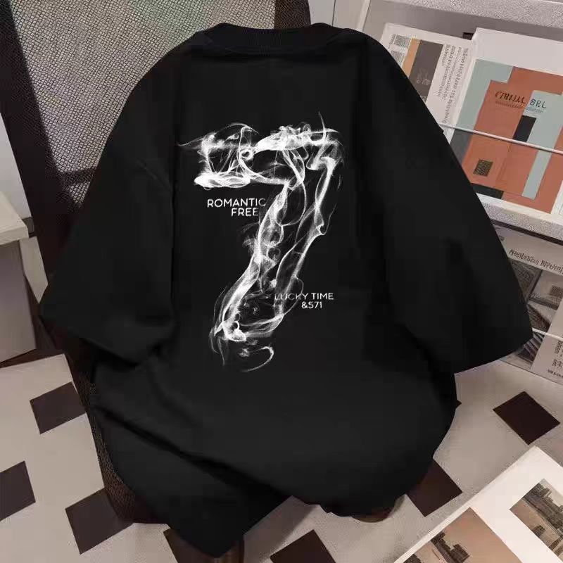 COD Kaos Katun 100% Retro Amerika Angka 7 Oversize Unisex