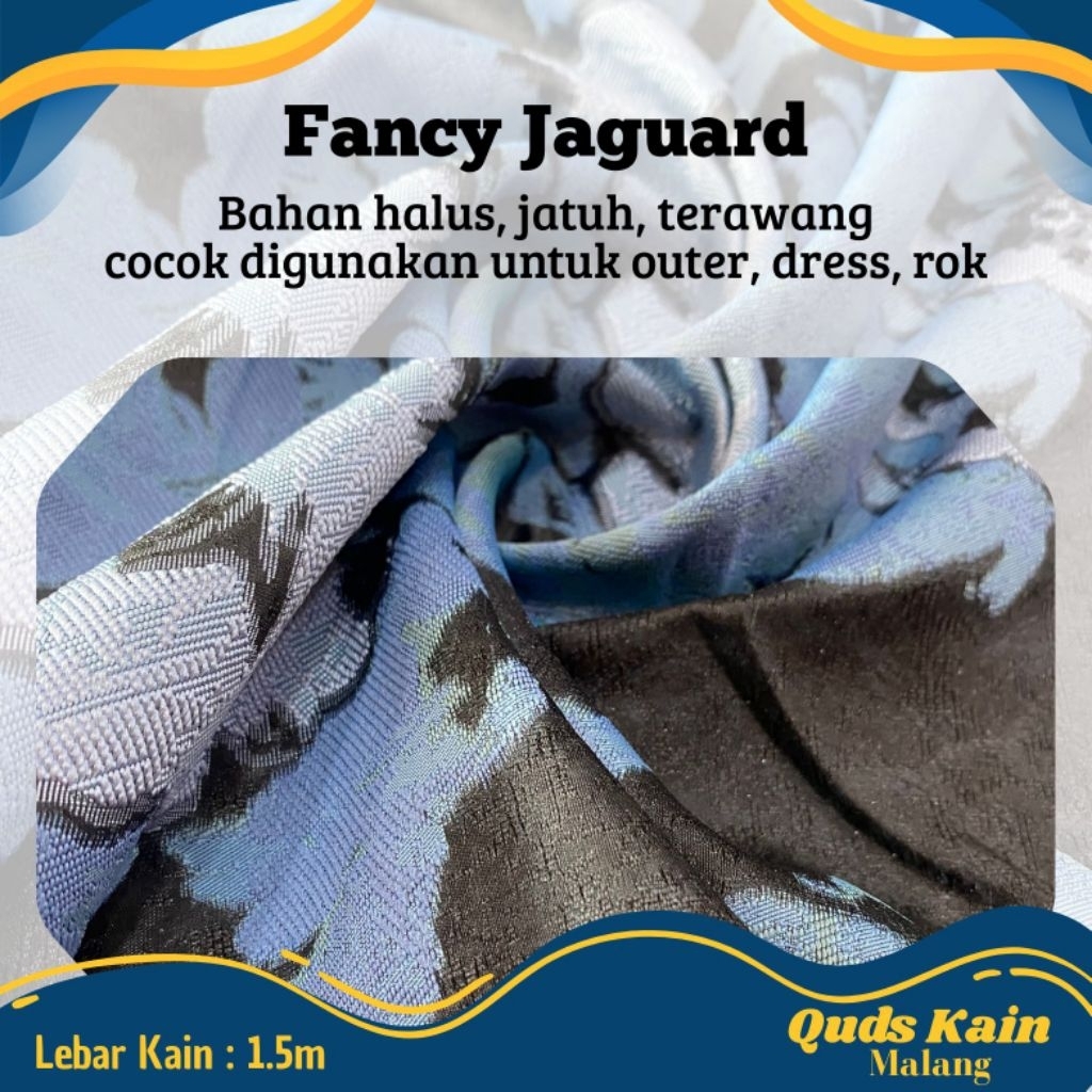 Kain Fancy Jacquard Motif Bunga Besar