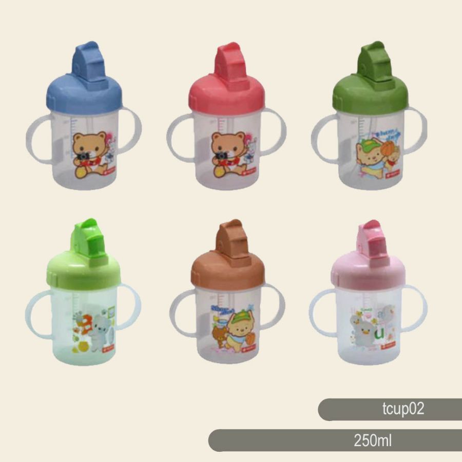 Training cup 250ml Lion star mug / gelas anak bayi balita belajar minum tcup02