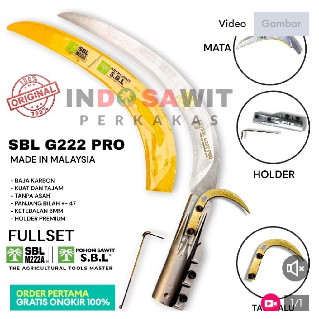 EGREK SBL G222 PRO 100% ORIGINAL MALAYSIA TANPA ASAH,